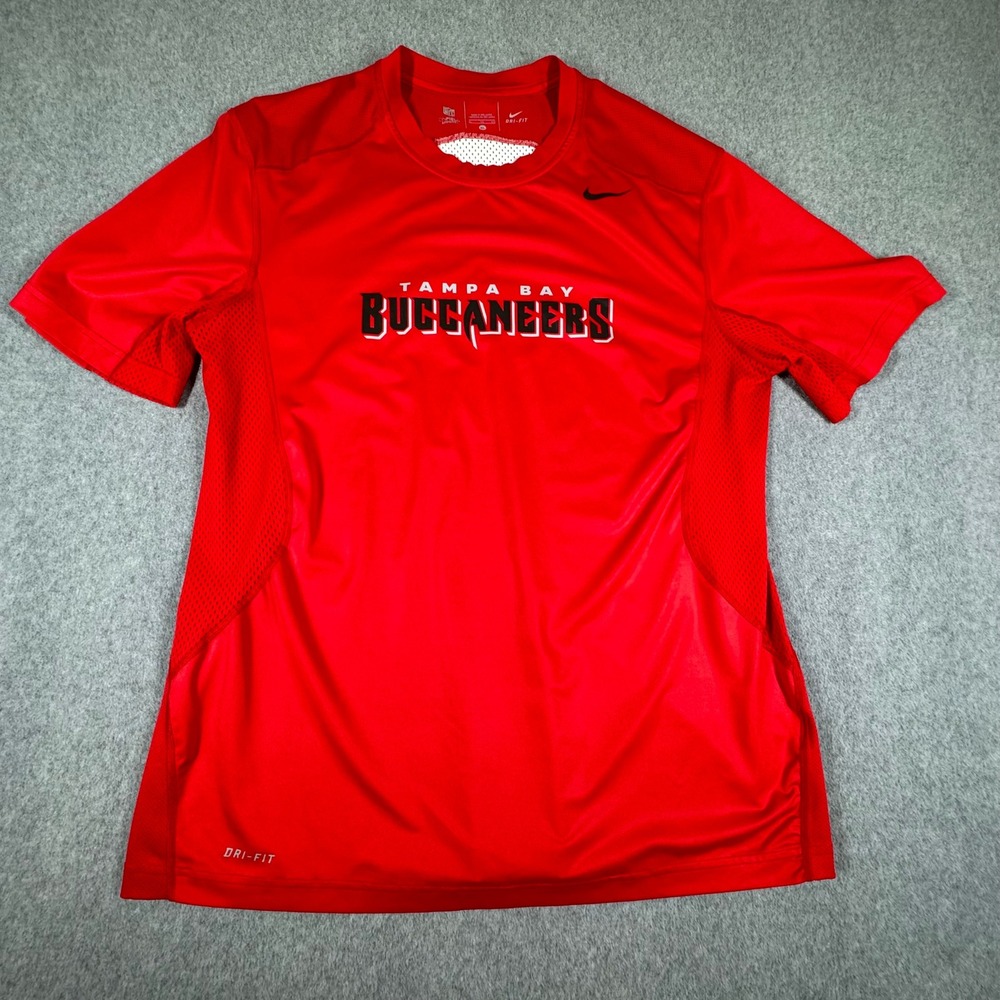 Tampa Bay Buccaneers Nike NFL On Field T‎ Shirt Mens XL Red Dri Fit Short Sleeve
